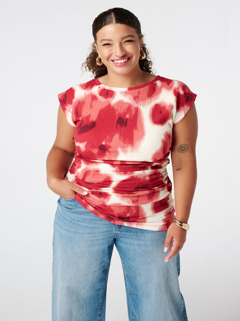 MS MODE Top Top avec imprimé Rouge tomate - Kiabi