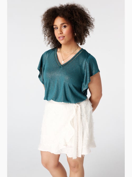 Ms Mode Top top avec manches papillon - Kiabi Ms Mode Top top avec manches papillon - Kiabi
