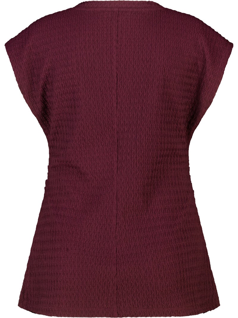Ms Mode Top top avec plis Bordeaux - Kiabi