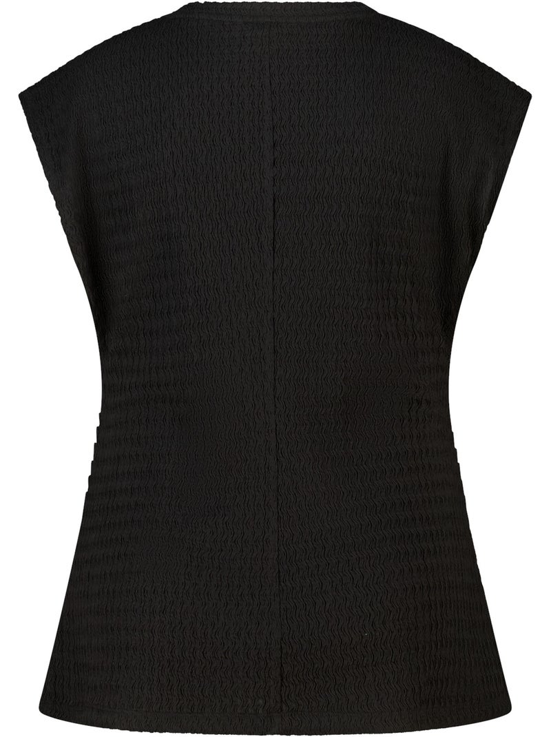 Ms Mode Top top avec plis Noir - Kiabi