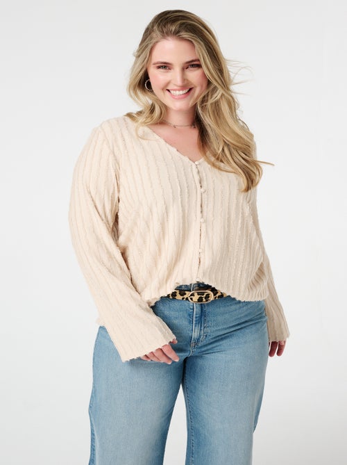 MS MODE Top Top avec texture frangée - Kiabi