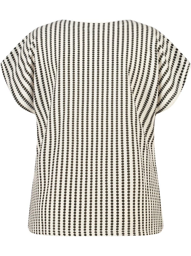 Ms Mode Top top bouclé avec imprimé Gris Noir - Kiabi