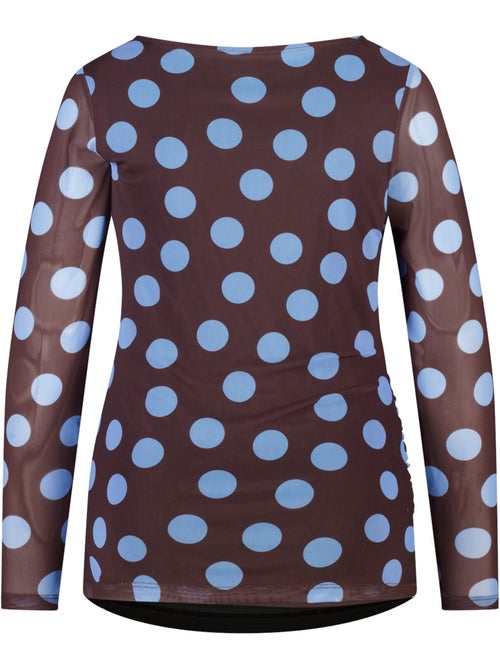 Ms Mode Top top en mesh drapée à pois - Kiabi Ms Mode Top top en mesh drapée à pois - Kiabi