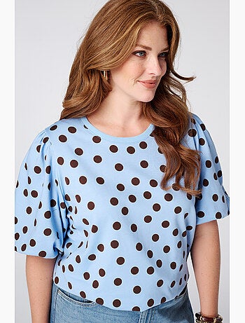 MS MODE Top Top en sweat à pois