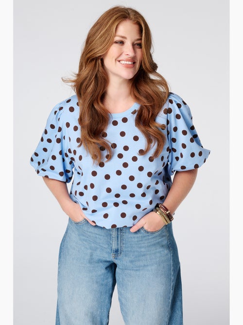 MS MODE Top Top en sweat à pois - Kiabi MS MODE Top Top en sweat à pois - Kiabi