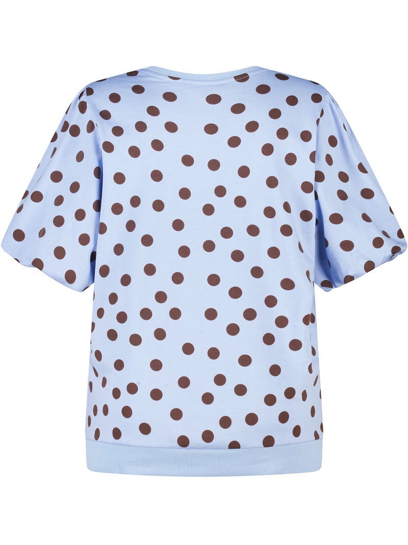 MS MODE Top Top en sweat à pois Bleu Multicolore - Kiabi