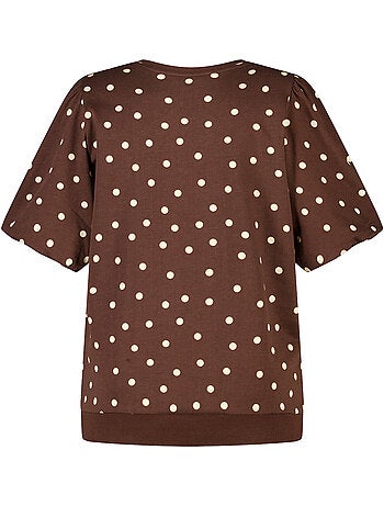 MS MODE Top Top en sweat à pois