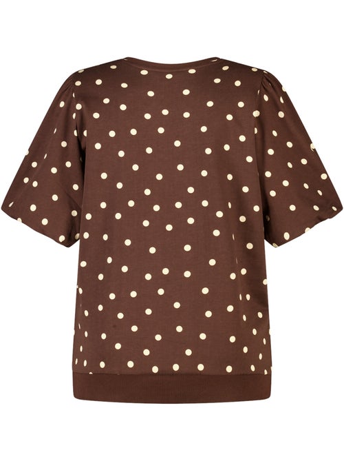 MS MODE Top Top en sweat à pois - Kiabi