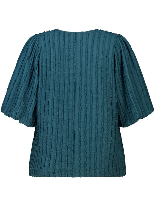 Ms Mode Top top en tissu froissé à manches bouffantes - Kiabi Ms Mode Top top en tissu froissé à manches bouffantes - Kiabi