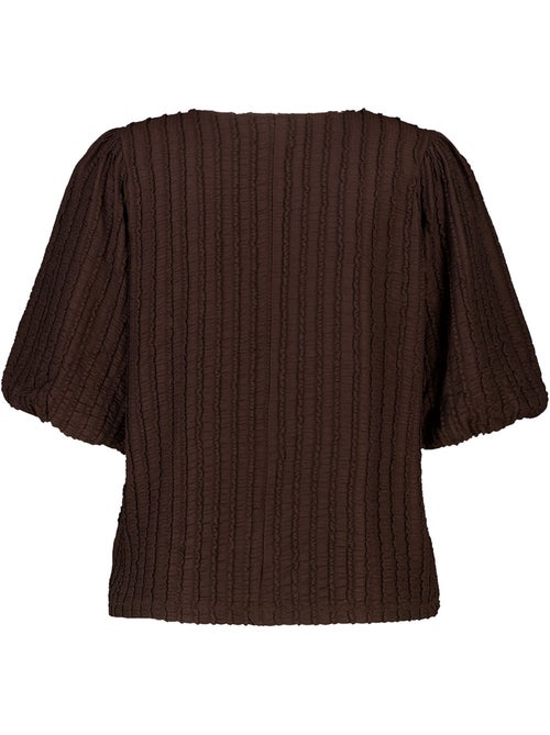 Ms Mode Top top en tissu froissé à manches bouffantes - Kiabi Ms Mode Top top en tissu froissé à manches bouffantes - Kiabi