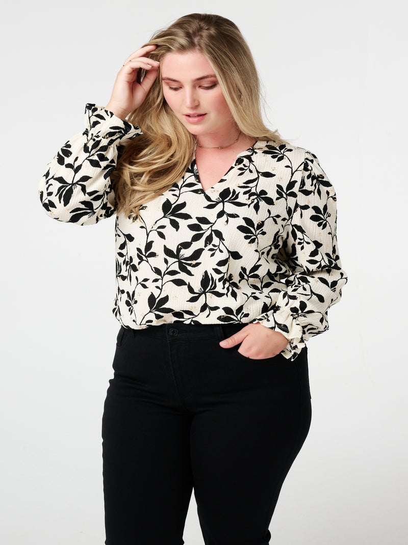 MS MODE Top Top imprimé et texturé Multicolore - Kiabi