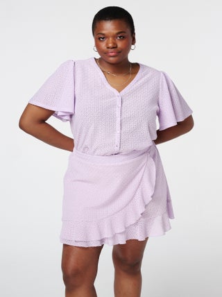 MS MODE Top Top jersey texturé
