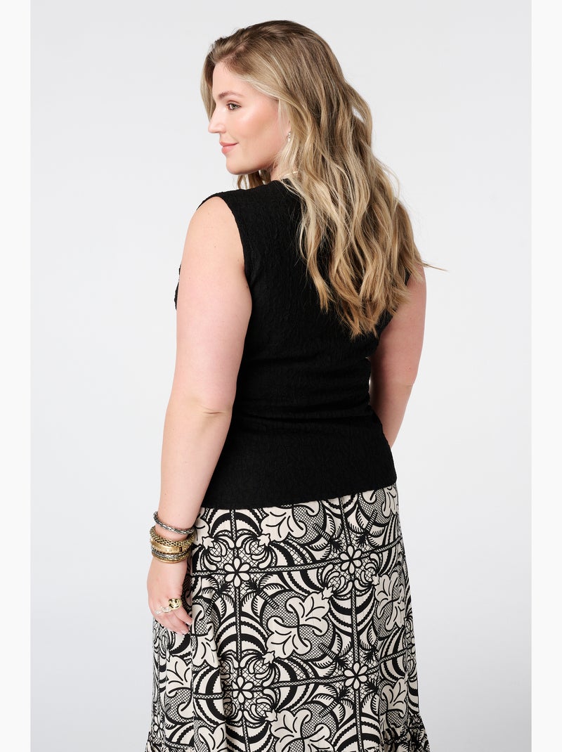 MS MODE Top Top portefeuille avec dentelle Noir - Kiabi