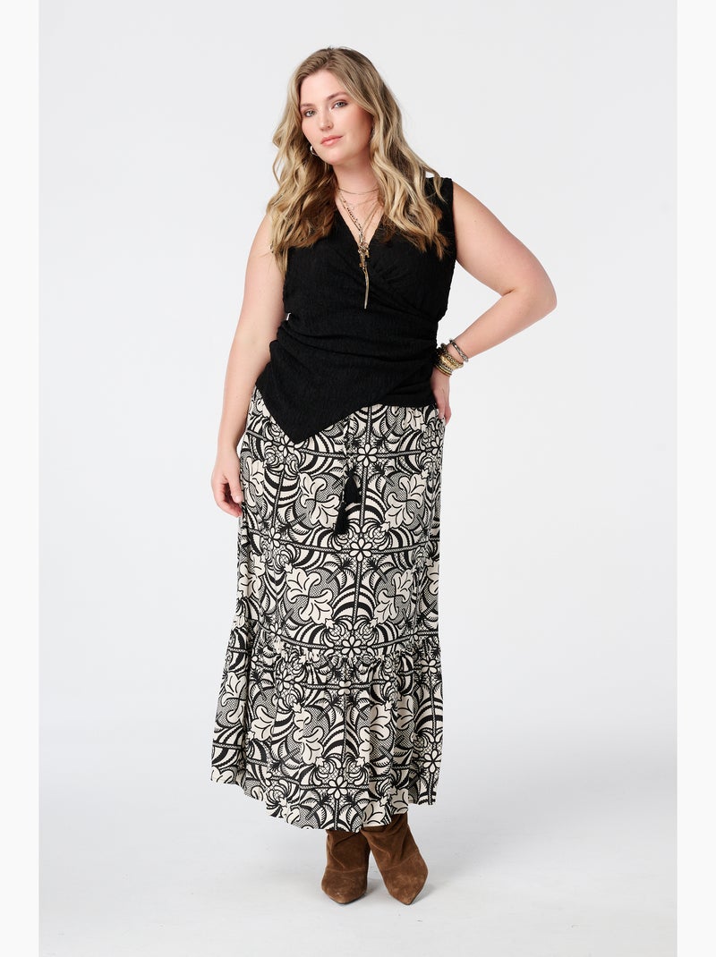 MS MODE Top Top portefeuille avec dentelle Noir - Kiabi