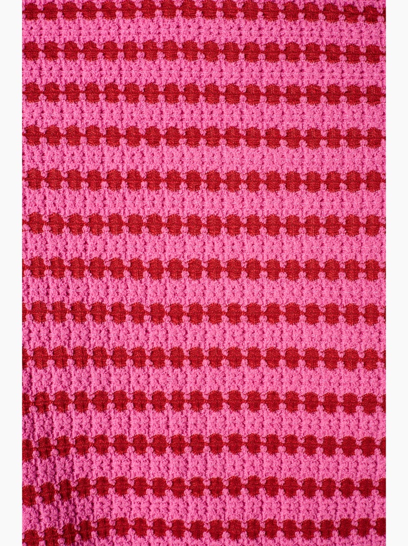 Ms Mode Top top rayé à manches bouffantes Rose/Multicolore - Kiabi