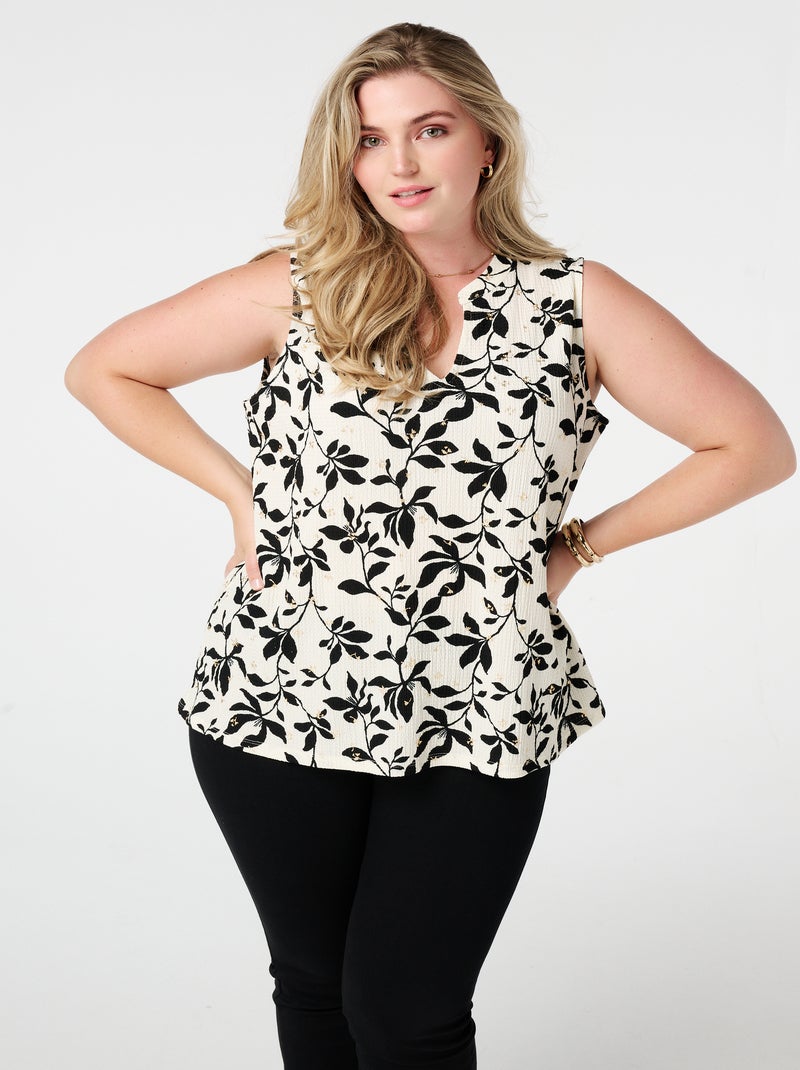 MS MODE Top Top sans manches imprimé Multicolore - Kiabi