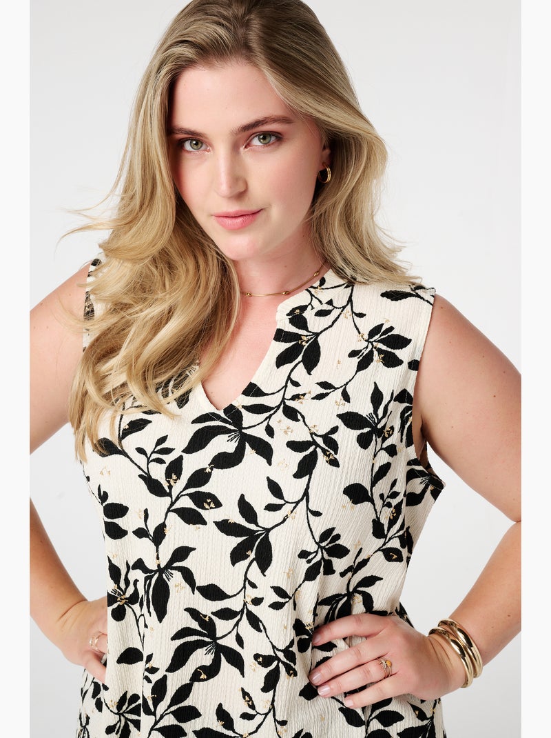 MS MODE Top Top sans manches imprimé Multicolore - Kiabi