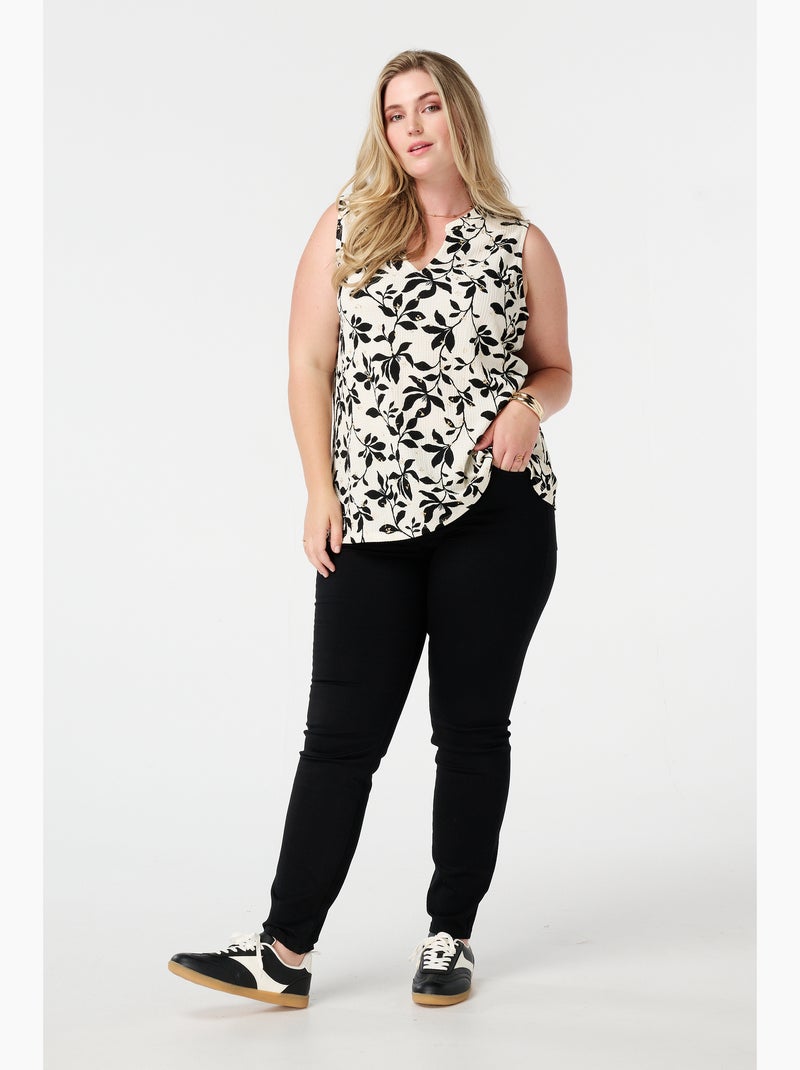 MS MODE Top Top sans manches imprimé Multicolore - Kiabi