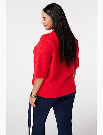 MS MODE Top Top tricoté à manches courtes