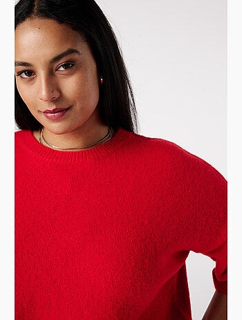 MS MODE Top Top tricoté à manches courtes