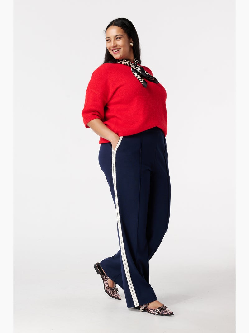 MS MODE Top Top tricoté à manches courtes Rouge - Kiabi