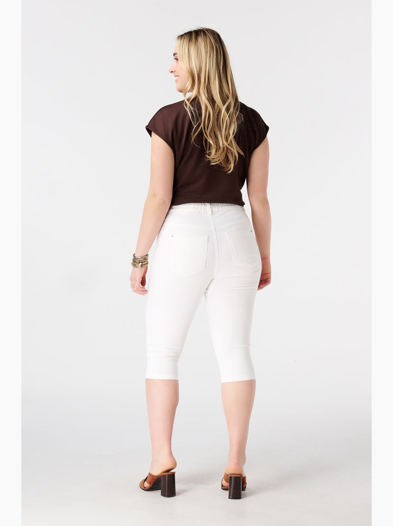 Ms mode tregging aspect denim Blanc - Kiabi