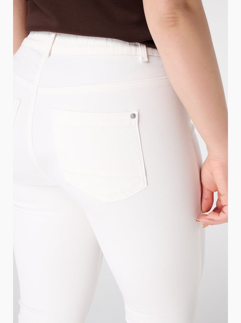 Ms mode tregging aspect denim Blanc - Kiabi