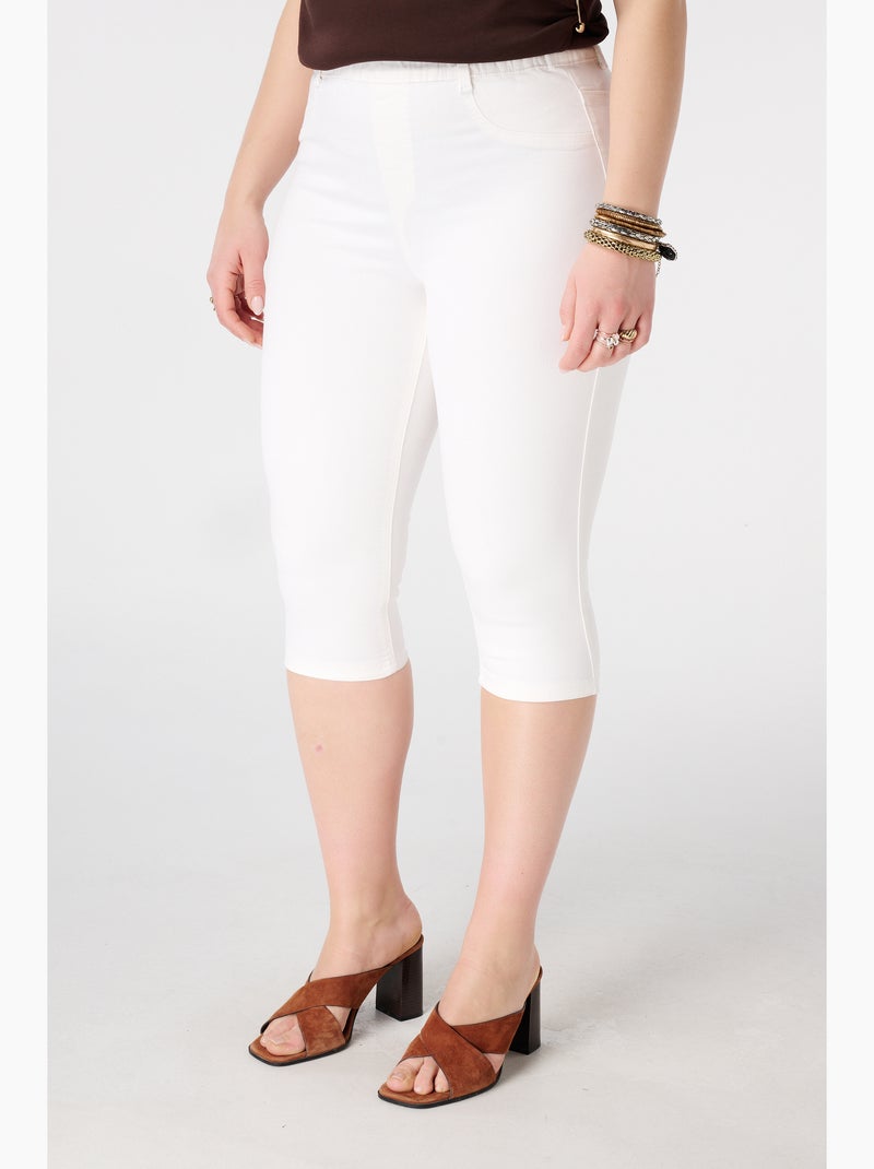 Ms mode tregging aspect denim Blanc - Kiabi