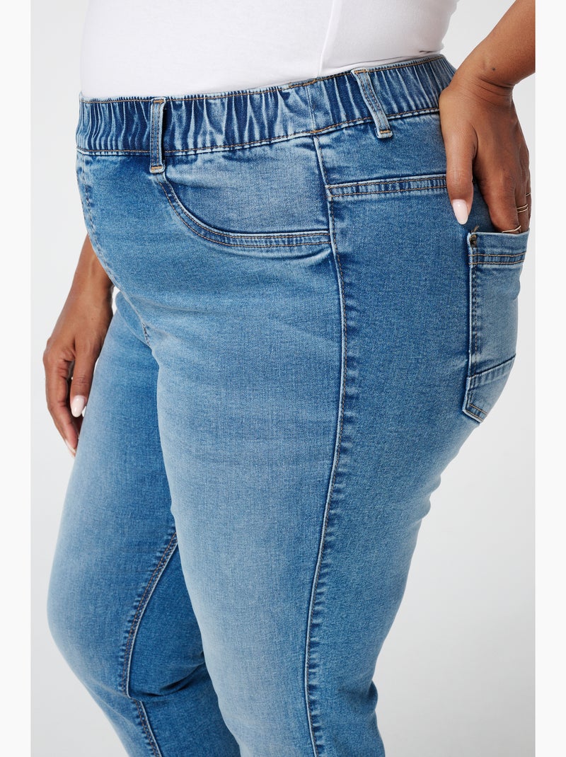Ms mode tregging aspect denim Bleu denim - Kiabi