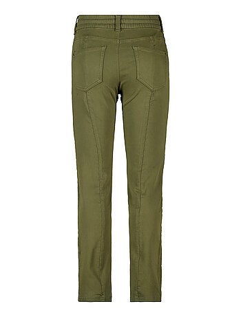 MS MODE Tregging Jean droit avec taille élastique