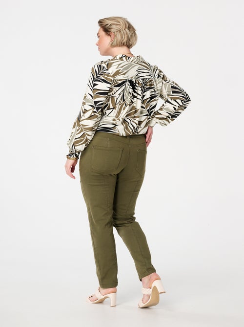 MS MODE Tregging Jean droit avec taille élastique - Kiabi