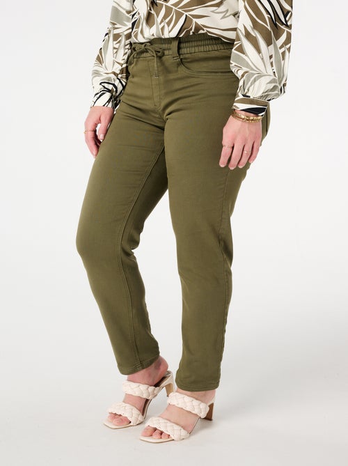 MS MODE Tregging Jean droit avec taille élastique - Kiabi