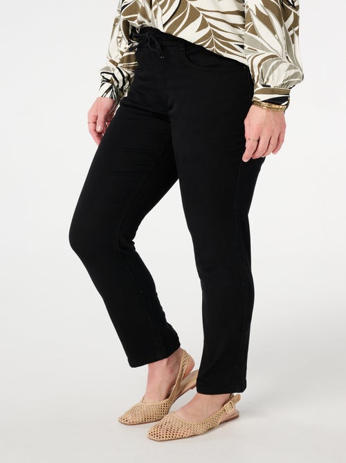 MS MODE Tregging Jean droit avec taille élastique - Kiabi