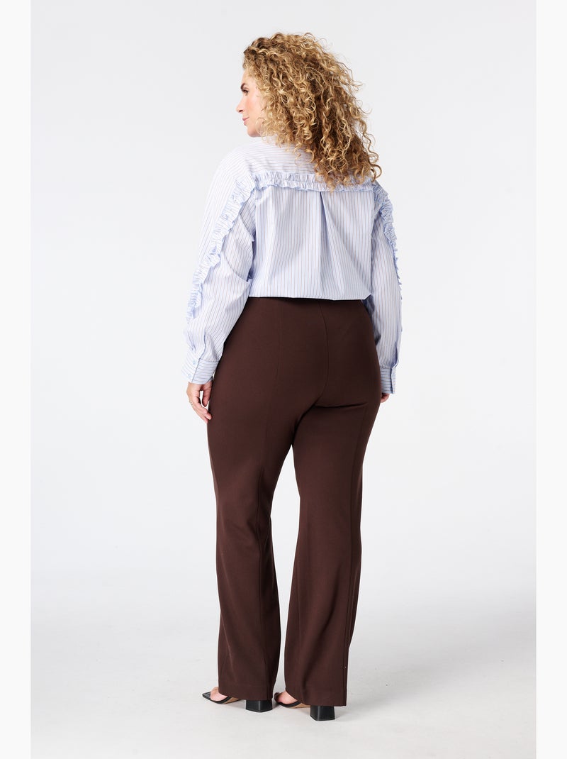 Ms Mode Tregging tregging avec boutons fantaisie Marron foncé - Kiabi