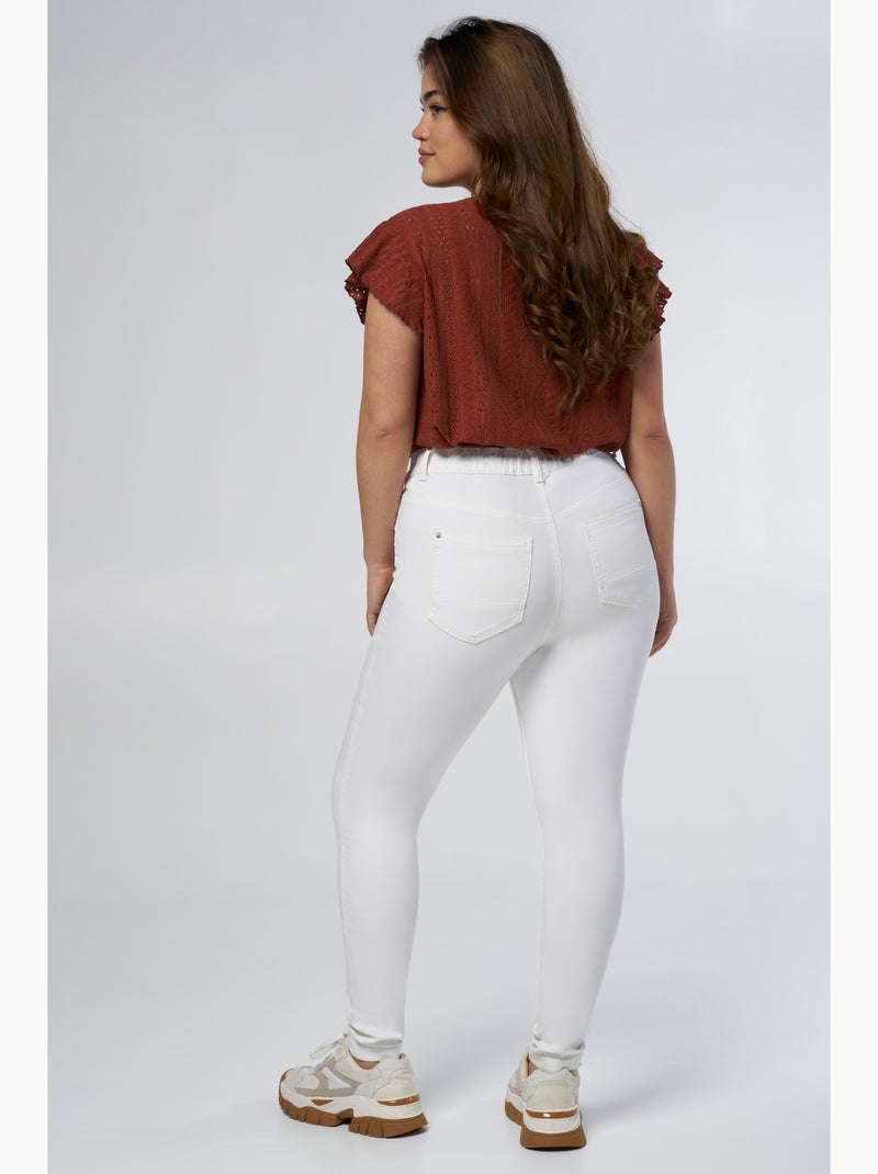 MS MODE Tregging Tregging avec un look denim Blanc Blanc - Kiabi