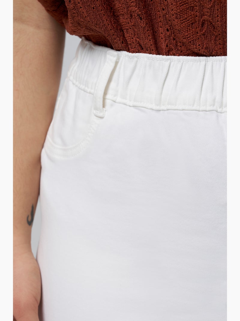 MS MODE Tregging Tregging avec un look denim Blanc Blanc - Kiabi
