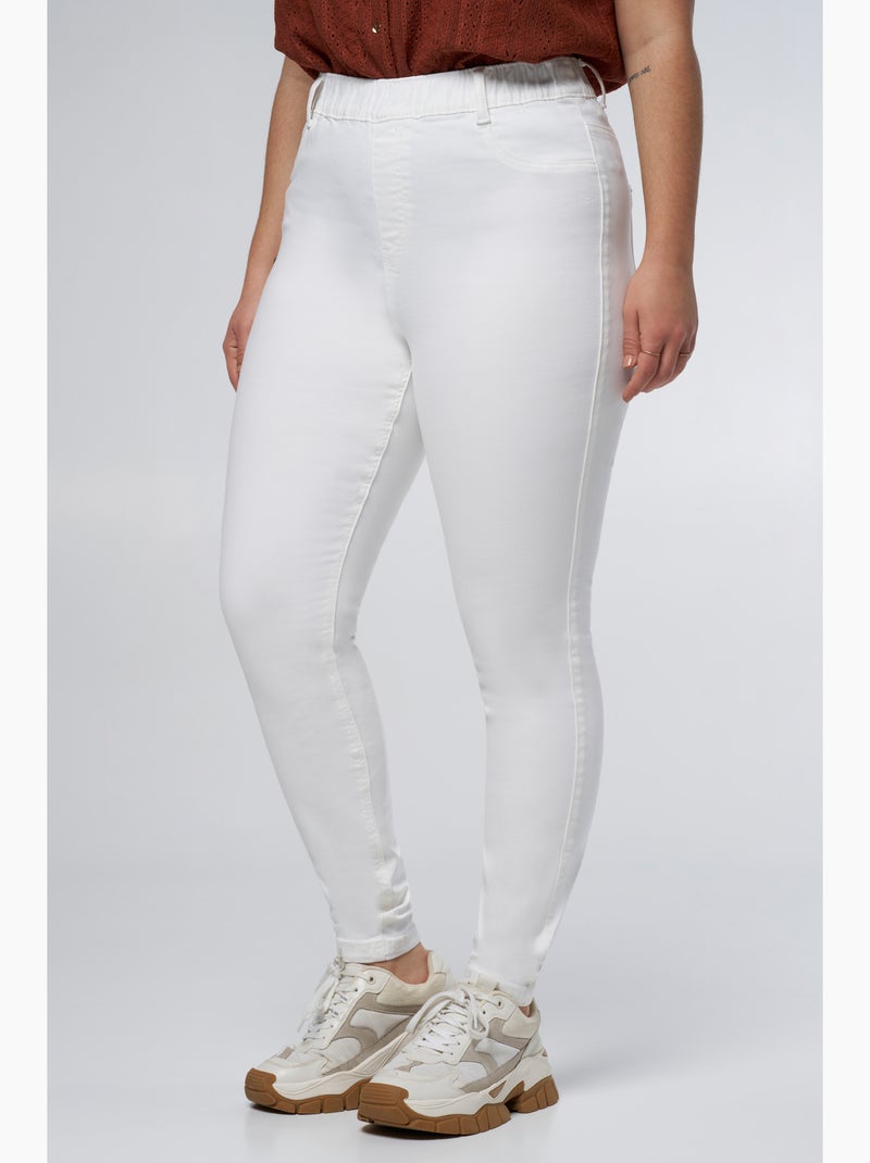 MS MODE Tregging Tregging avec un look denim Blanc Blanc - Kiabi