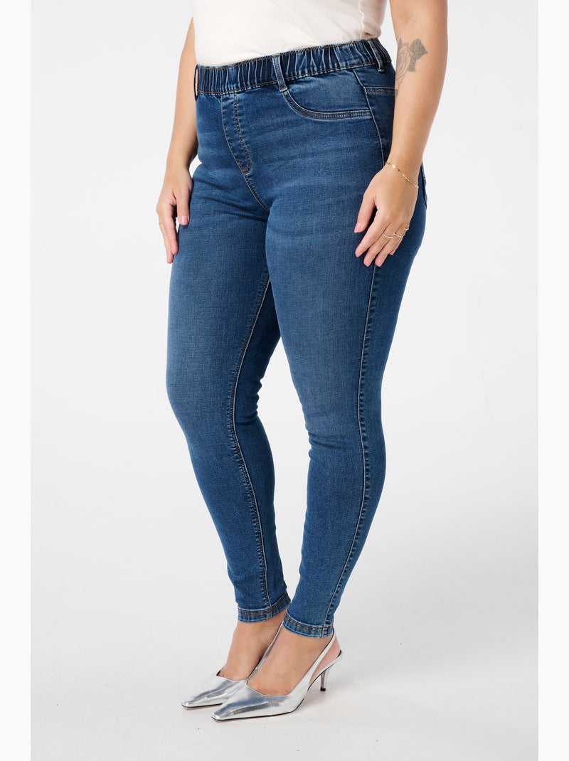 MS MODE Tregging Tregging avec un look denim Bleu denim - Kiabi