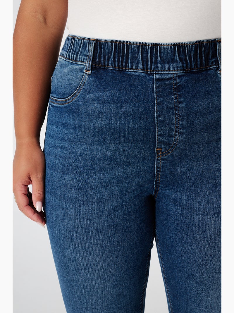 MS MODE Tregging Tregging avec un look denim Bleu denim - Kiabi