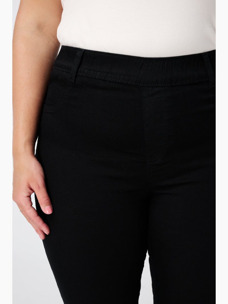 MS MODE Tregging Tregging avec un look denim Noir - Kiabi