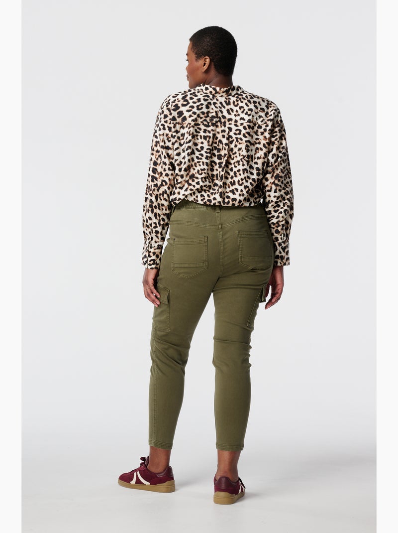 MS MODE Tregging Tregging cargo à jambe skinny Kaki - Kiabi