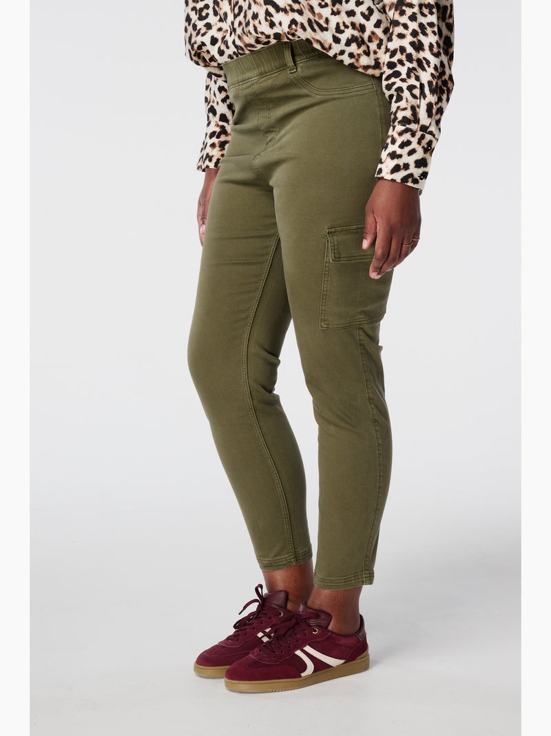 MS MODE Tregging Tregging cargo à jambe skinny Kaki - Kiabi