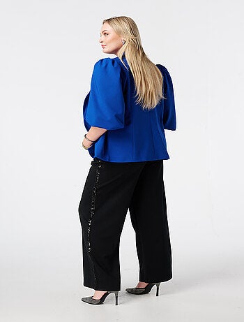 MS MODE Veste Blazer à manches bouffantes