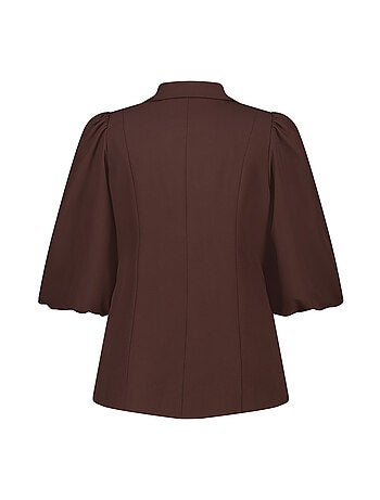 MS MODE Veste Blazer à manches bouffantes courtes