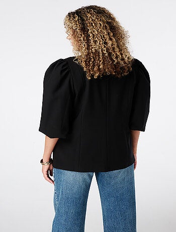 MS MODE Veste Blazer à manches bouffantes