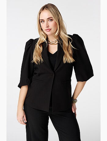 MS MODE Veste Blazer à manches bouffantes