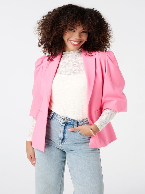 MS MODE Veste Blazer à manches bouffantes - Kiabi