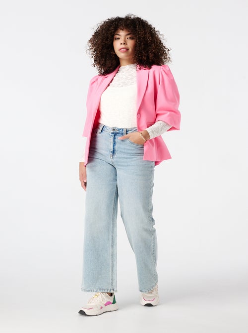 MS MODE Veste Blazer à manches bouffantes - Kiabi