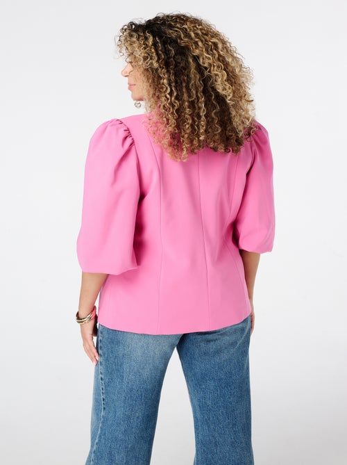 MS MODE Veste Blazer à manches bouffantes - Kiabi