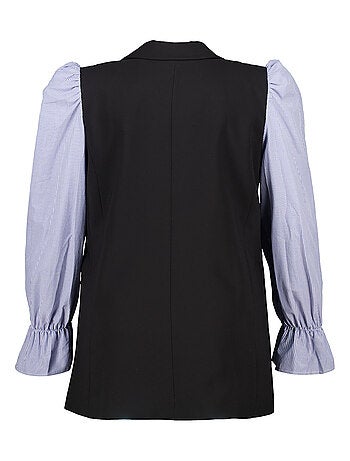 MS MODE Veste Blazer à manches rayées